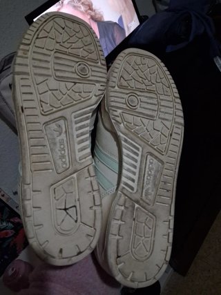 Zapatillas Adidas Beige y Verde Menta