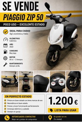 Piaggio Zip 50 Scooter - 2022