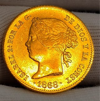 Moneda 4 Pesos Isabel II 1868 Manila