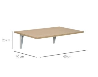 Mesa plegable de pared madera y metal