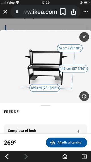 Scrivania Ikea a 3 livelli + mensole
