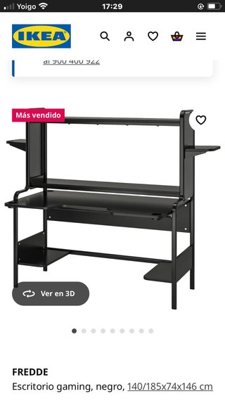 Scrivania Ikea a 3 livelli + mensole