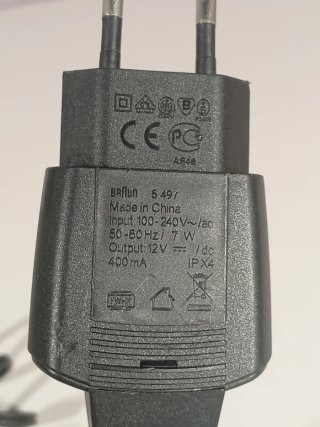 Adaptador Braun 5 497 Negro