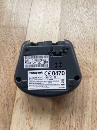 Teléfono fijo Panasonic negro