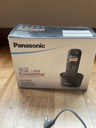 Teléfono fijo Panasonic negro