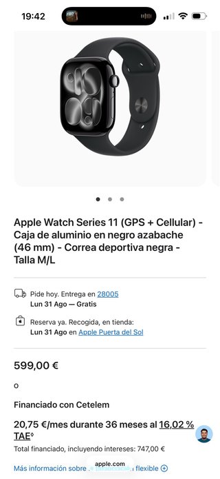 Apple Watch Series 11 (46 mm) LTE/Cellular — NUEVO