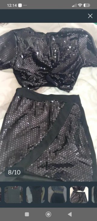 Conjunto negro lentejuelas