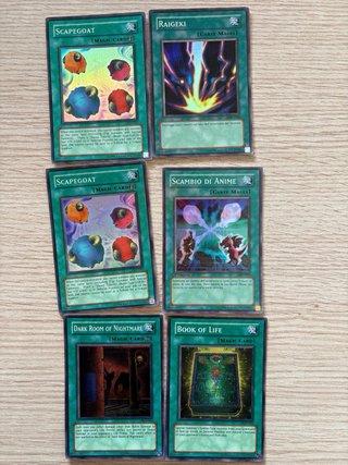 12 x carte magia Yu Gi Oh! Rare olografiche holo