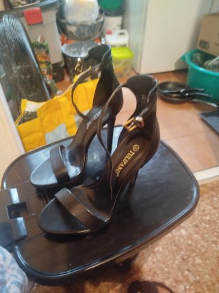 Sandalias de vestir negras para mujer
