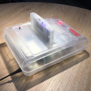 consola Super Famicom CRISTAL + EXTRAS! nueva