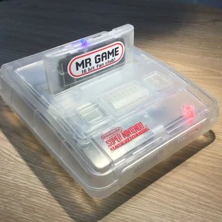 consola Super Famicom CRISTAL + EXTRAS! nueva