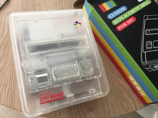 consola Super Famicom CRISTAL + EXTRAS! nueva
