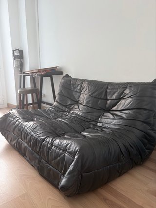 Sofá Ligne Roset Togo Piel Negra