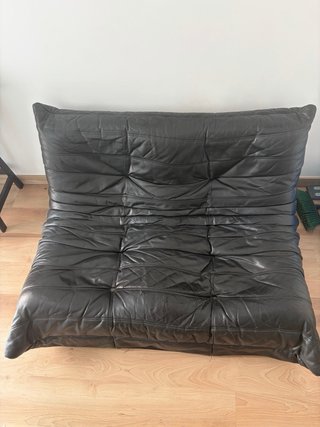 Sofá Ligne Roset Togo Piel Negra