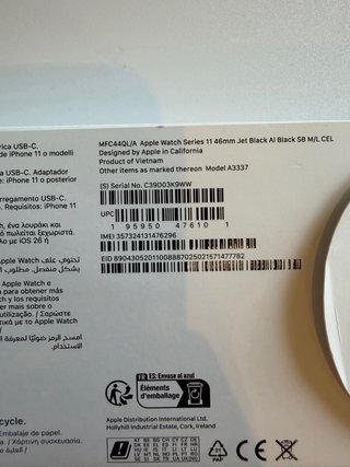Apple Watch Series 11 46mm Negro gps+cell