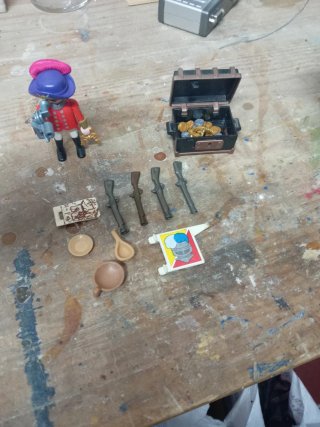 Goleta pirata con 6 figuras y accesorios