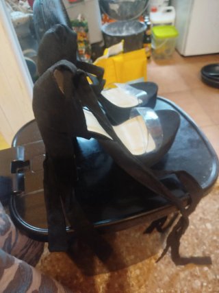 Sandalias de vestir negras para mujer