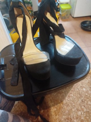 Sandalias de vestir negras para mujer