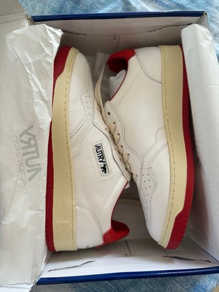 Autry Medalist Low Scarpa Bianca Rossa Tg 42