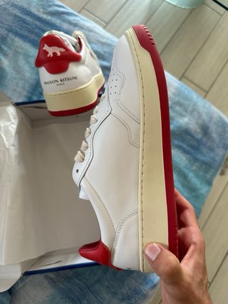 Autry Medalist Low Scarpa Bianca Rossa Tg 42