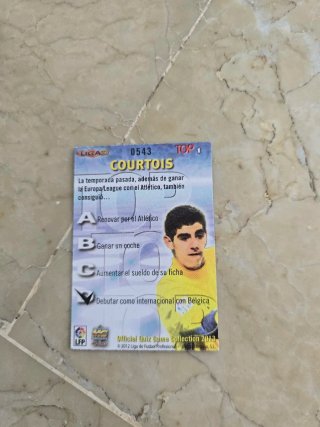 Cartas fútbol Messi, Piqué, Iniesta, Courtois