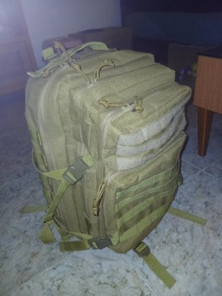 Mochila Táctica Militar MOLLE 50L Caqui