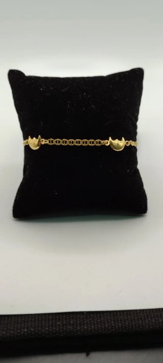 00761 Pulsera Oro 18k Lunas.