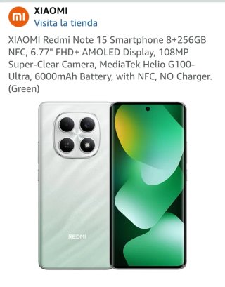 Xiaomi Redmi Note 15 8+256GB Verde