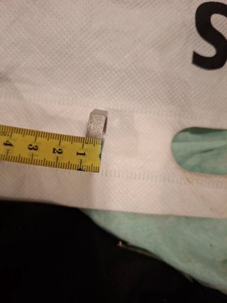 Anillo hexagonal acero titanio nuevo