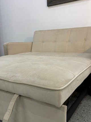 Sofá 2 plazas beige cama - hacemos envíos!