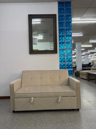 Sofá 2 plazas beige cama - hacemos envíos!