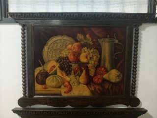 Pareja Cuadros Bodegón Frutas y Peces