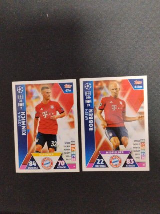 Cromos Topps UCL Kimmich Robben 2018/19