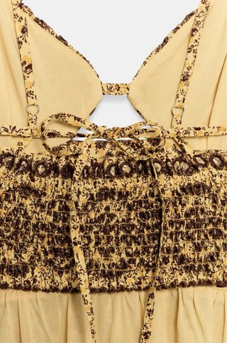 Vestido Zara estampado midi