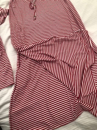 Conjunto Teria Yabar Rayas Rojas
