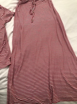 Conjunto Teria Yabar Rayas Rojas