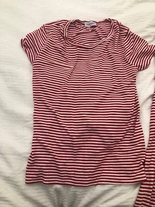 Conjunto Teria Yabar Rayas Rojas