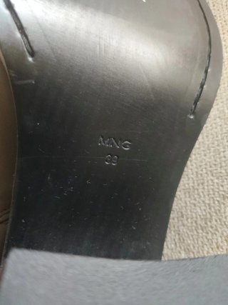 Botín Mango Piel Negro Talla 39
