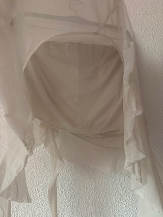 Minifalda blanca fruncida