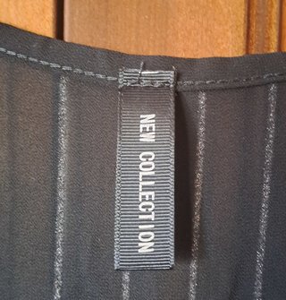 Camicia nera righe brillanti elegante M/L
