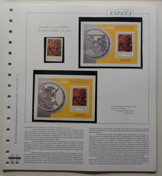 SELLOS ESPAÑA 2001 + PRUEBAS EN HOJAS CULT.TORRES