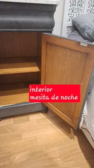 Pareja Mesitas Noche Vintage Madera