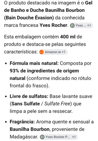 Gel de Banho Baunilha Bourbon Yves Rocher 400ml