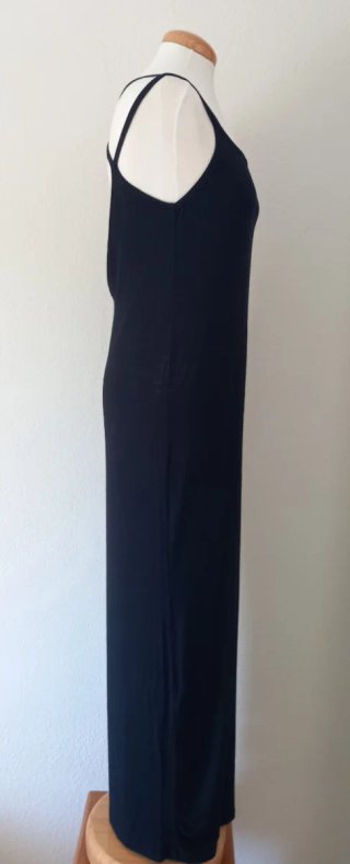 Vestido largo de punto negro