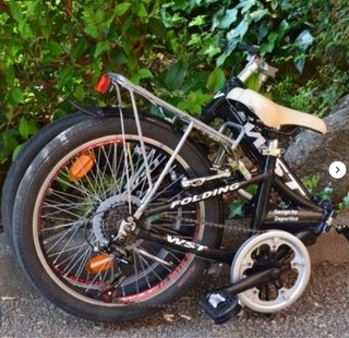 Bicicleta Plegable WST Negra