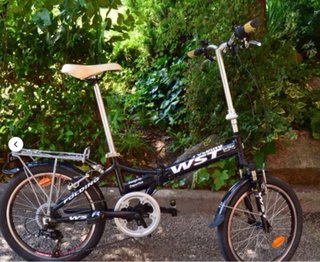 Bicicleta Plegable WST Negra
