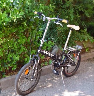 Bicicleta Plegable WST Negra
