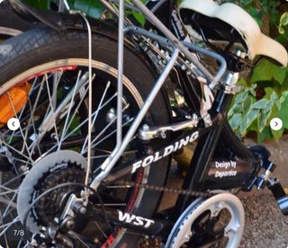 Bicicleta Plegable WST Negra