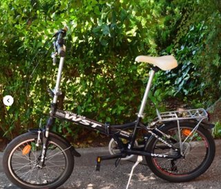 Bicicleta Plegable WST Negra