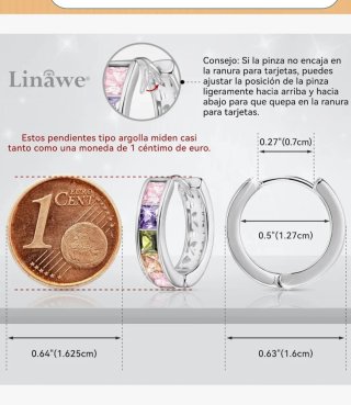 Pendientes Linawé Plata Morado Nuevos